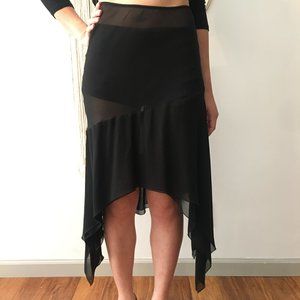 Angelos Frentzos sheer bias handkerchief skirt
